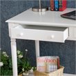 SEI Furniture Wood Writing Computer Desk in Crisp White