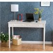 SEI Furniture Wood Writing Computer Desk in Crisp White
