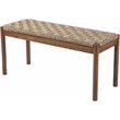 SEI Furniture Scalby Rattan Seagrass Bench in Brown and Natural