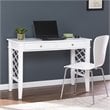 SEI Furniture Glenburg Transitional Wooden Writing Desk in White