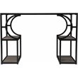 SEI Furniture Tyberton Wooden Writing Desk in Natural and Black