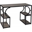 SEI Furniture Tyberton Wooden Writing Desk in Natural and Black
