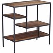 SEI Furniture Mathry Wooden and Metal Bookcase in Natural and Gray