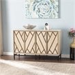 SEI Furniture Bremling Wooden Art Deco Buffet in Antique Cream and Black