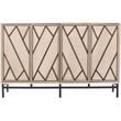 SEI Furniture Bremling Wooden Art Deco Buffet in Antique Cream and Black