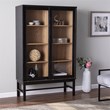 SEI Furniture Hearzly Wooden Curio Cabinet in Black and Natural