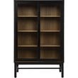SEI Furniture Hearzly Wooden Curio Cabinet in Black and Natural