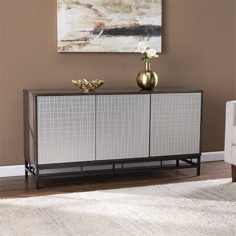 SEI Furniture Virton Contemporary Wooden Buffet in Gray