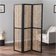 SEI Furniture Quilino Woven Room Divider in Black and Natural
