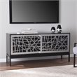 SEI Furniture Arminta Wooden and Metal TV Stand in Black and Silver