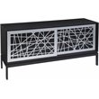 SEI Furniture Arminta Wooden and Metal TV Stand in Black and Silver