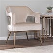 SEI Furniture Eldermain Velvet Upholstered Accent Arm Chair in Taupe