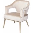 SEI Furniture Eldermain Velvet Upholstered Accent Arm Chair in Taupe