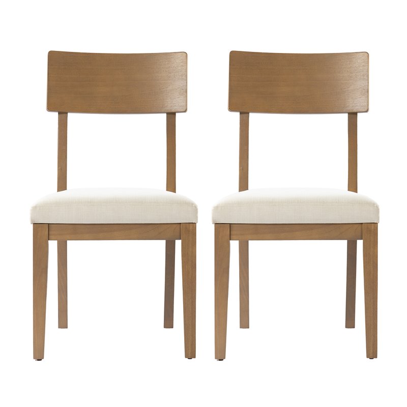 SEI Furniture Hambleden Wood Dining Chairs in Natural (Set of 2)