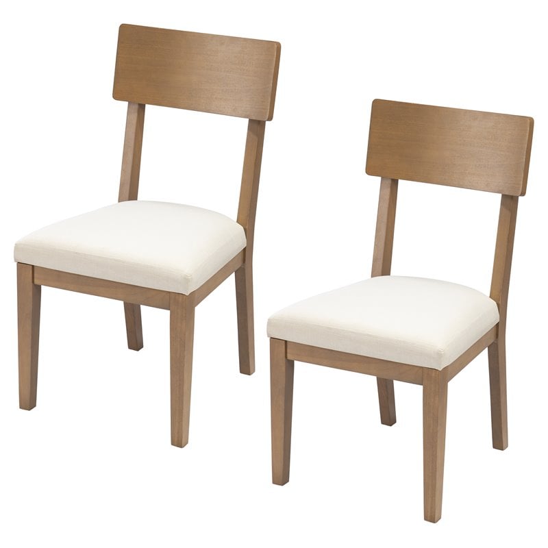 SEI Furniture Hambleden Wood Dining Chairs in Natural (Set of 2)