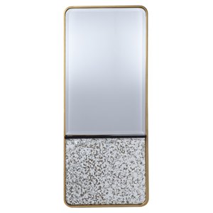sei furniture radmill rectangular metal wall mirror in silver