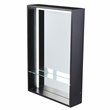 SEI Furniture Wervin Contemporary Wood Lighted Mirror with Shelf in Black