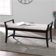 SEI Furniture Kellworth Coastal Wood Water Hyacinth Bench in Natural