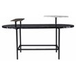 SEI Furniture Arcklid Metal-Faux Marble Cocktail Table in Black