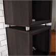 Southern Enterprises Portgren 4-tier Wood and Iron Bookshelf in Brown