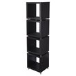 Southern Enterprises Portgren 4-tier Wood and Iron Bookshelf in Brown