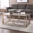 SEI Furniture Simondley Metal-Faux Marble Cocktail Table in Gold