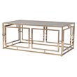 SEI Furniture Simondley Metal-Faux Marble Cocktail Table in Gold