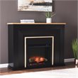 SEI Furniture Cardington Traditional Wood Electric Fireplace in Black