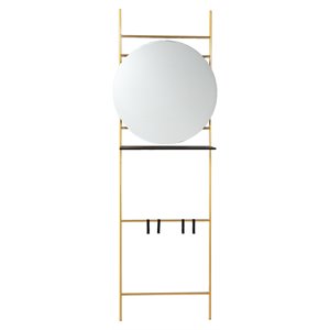 sei furniture medhurst metal hall and entry organizer in gold