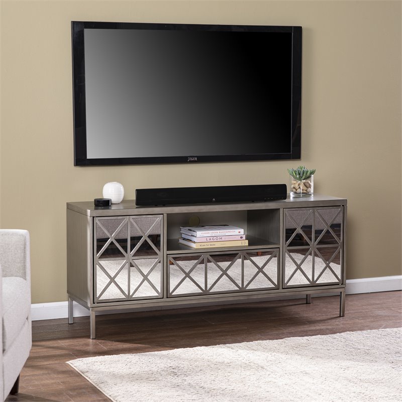 SEI Furniture Downley Wood TV-Media Stand for TVs up to 51