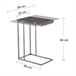 SEI Furniture Clarkdom Modern Wood Expandable C-Table in Black