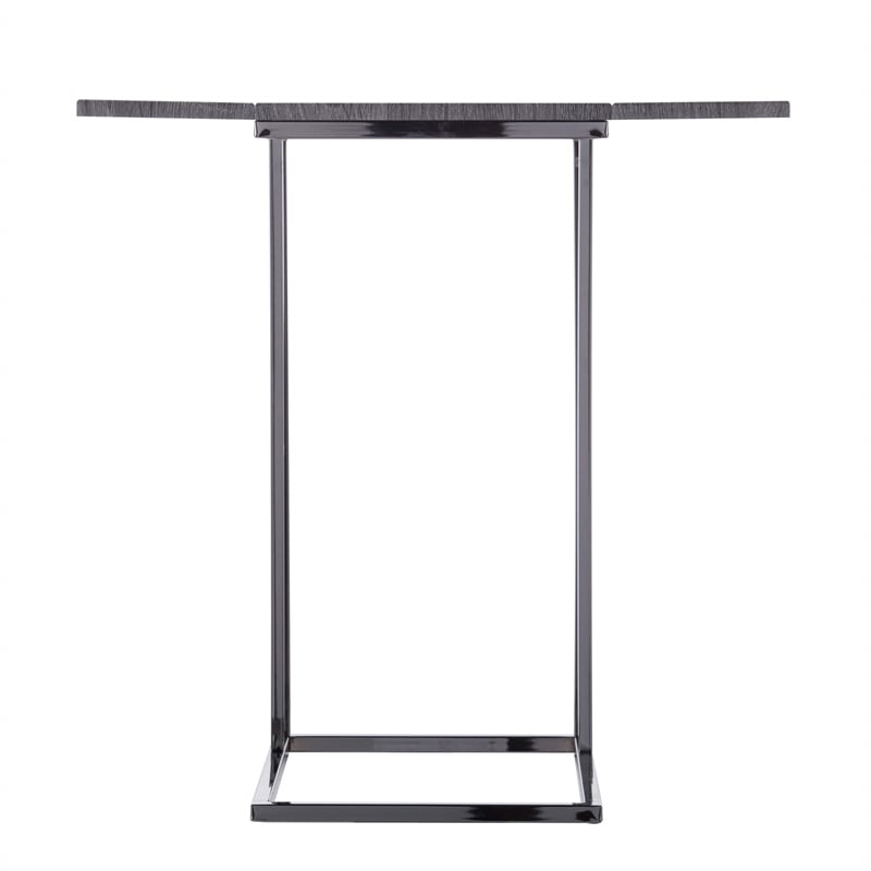 SEI Furniture Clarkdom Modern Wood Expandable C-Table in Black
