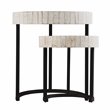 SEI Furniture Kennerly 2-piece Modern Wood Nesting Side Tables in White