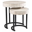 SEI Furniture Kennerly 2-piece Modern Wood Nesting Side Tables in White