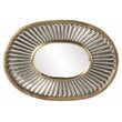 SEI Furniture Froxley Oval Contemporary Wood Decorative Mirror in Silver