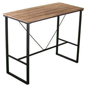 sei furniture venallo wood indoor-outdoor pub table in natural