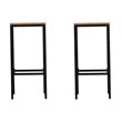 SEI Furniture Venallo Wood Indoor-Outdoor Barstools in Natural (Set of 2)