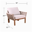 SEI Furniture Brendina 4-piece Wicker Outdoor Conversation Set in Natural