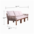 SEI Furniture Brendina 4-piece Wicker Outdoor Conversation Set in Natural