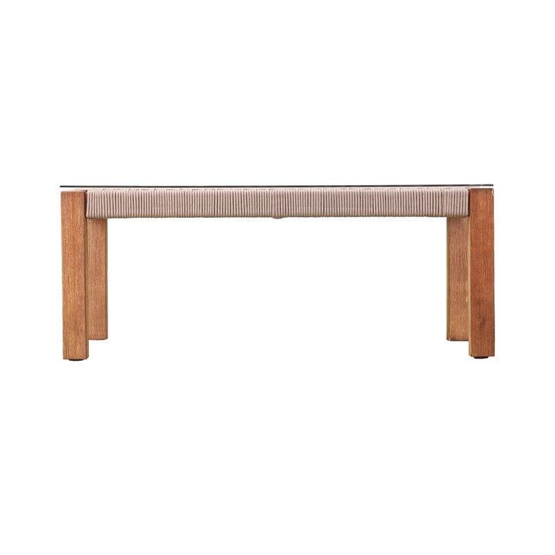 SEI Furniture Brendina Wicker Outdoor Cocktail Table in Natural