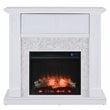 SEI Furniture Nobleman Wood Electric Media Fireplace in White