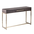 Southern Enterprises Akmonton Wood and Iron Long Console Table in Black