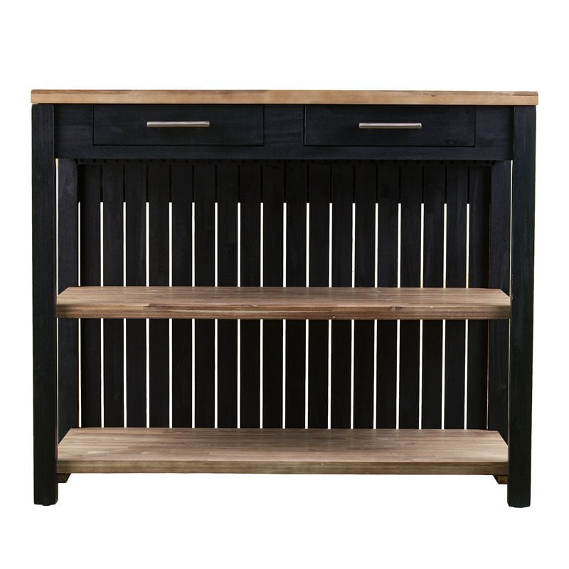 SEI Furniture Berinsly Wood Freestanding Kitchen Island in Natural