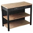 SEI Furniture Berinsly Wood Freestanding Kitchen Island in Natural