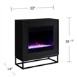 SEI Furniture Frescan Contemporary Metal Electric Fireplace in Black