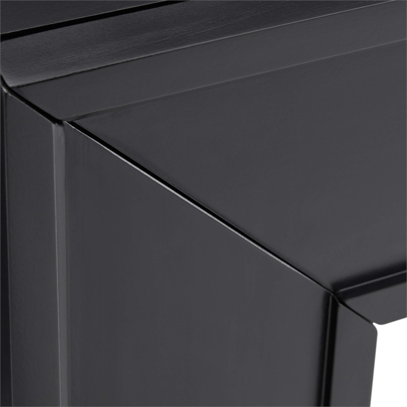 SEI Furniture Frescan Contemporary Metal Electric Fireplace in Black