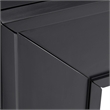 SEI Furniture Frescan Contemporary Metal Electric Fireplace in Black