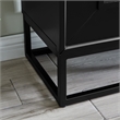 SEI Furniture Frescan Contemporary Metal Electric Fireplace in Black