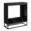 SEI Furniture Frescan Contemporary Metal Electric Fireplace in Black