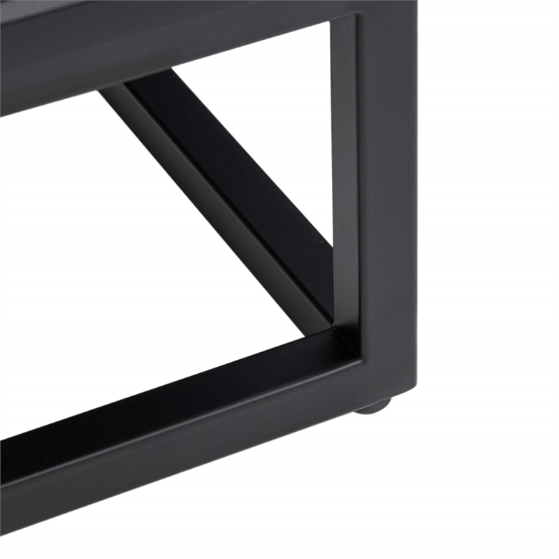 SEI Furniture Frescan Contemporary Metal Electric Fireplace in Black